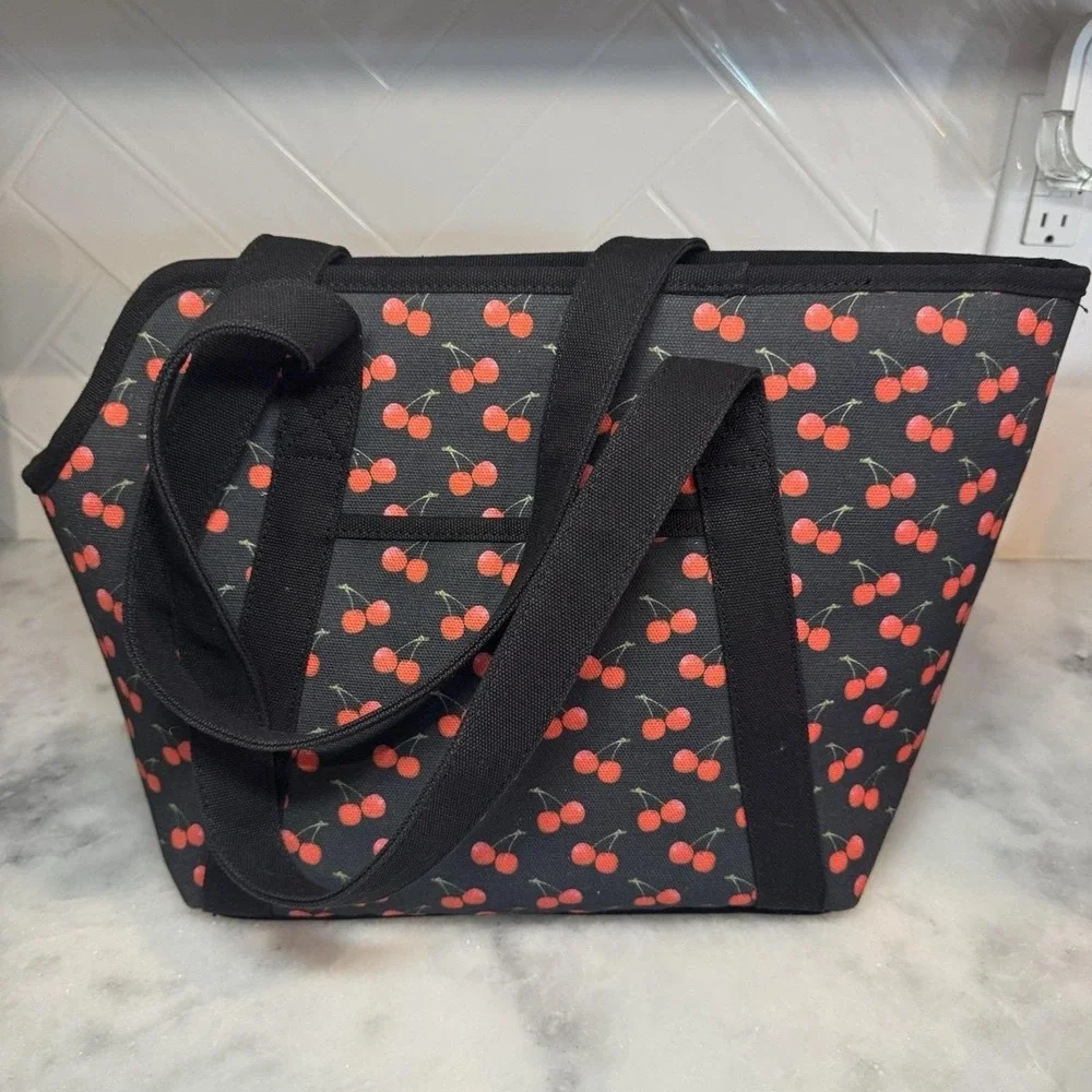 Betsey Johnson Cherry Print Pet Carrier Tote Dog Cat Travel Bag NWT $98 MSRP